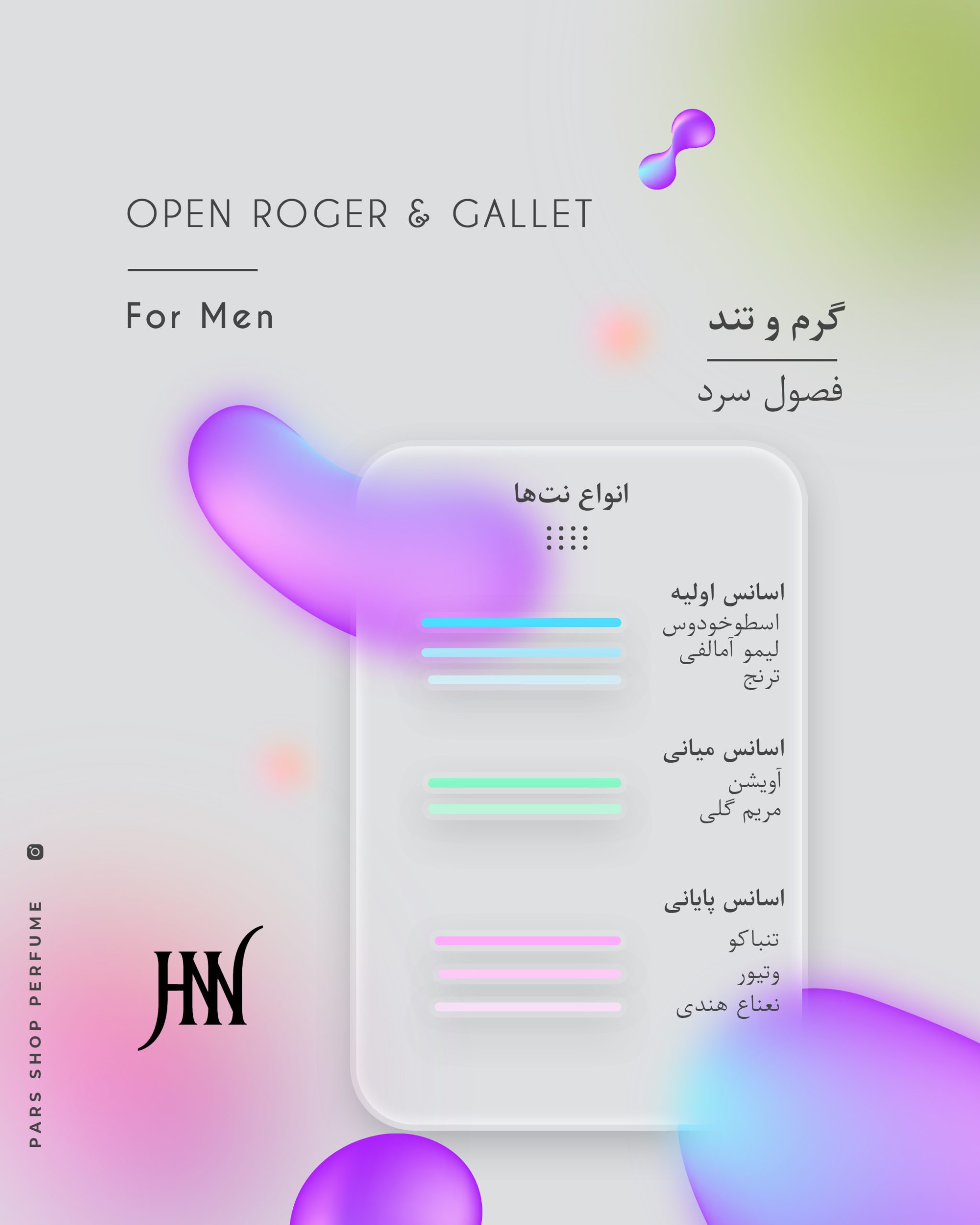 ادکلن راجر اند گالت اوپن 100 میل جانوین