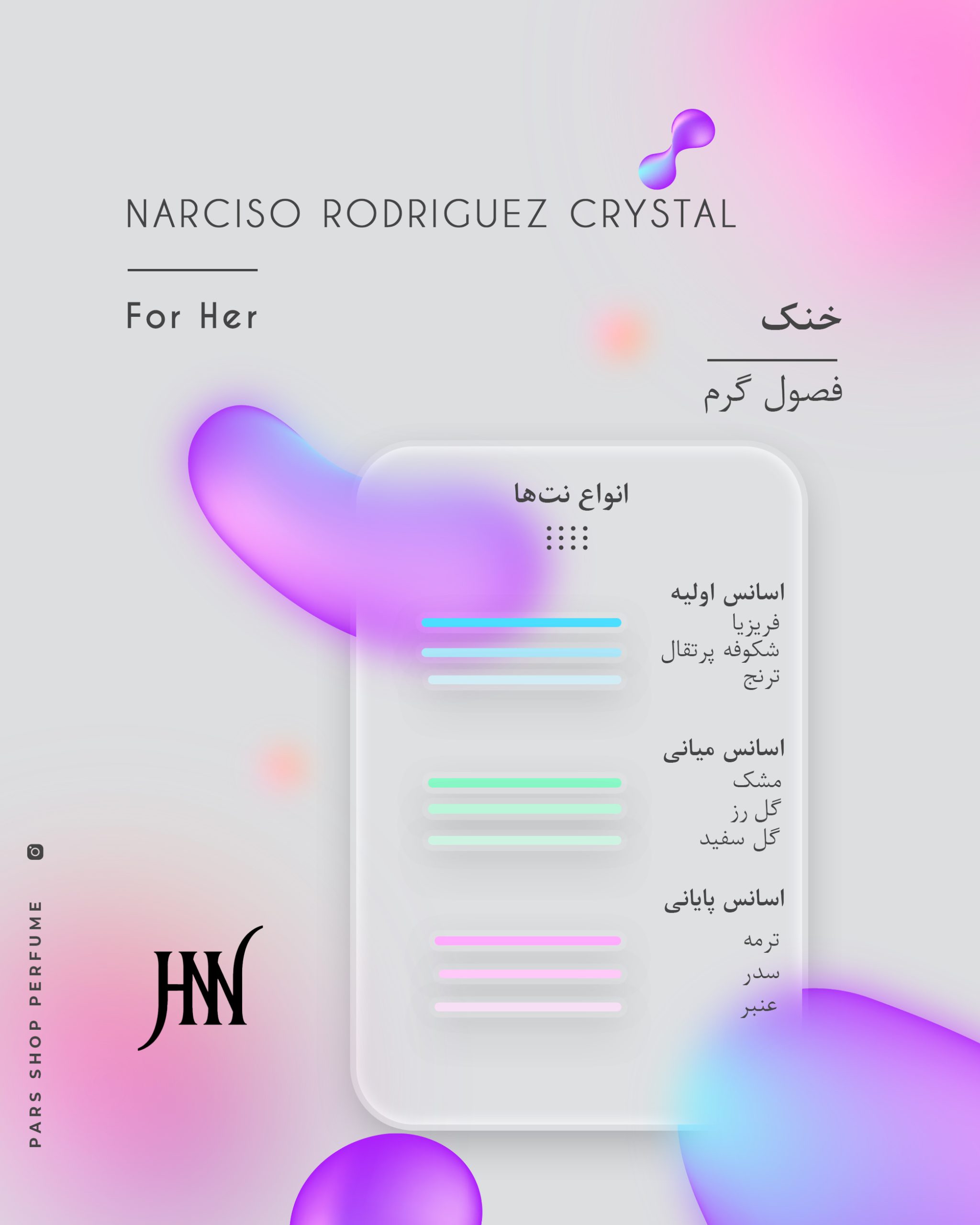 ادکلن نارسیس رودریگز کریستال 100 میل جانوین